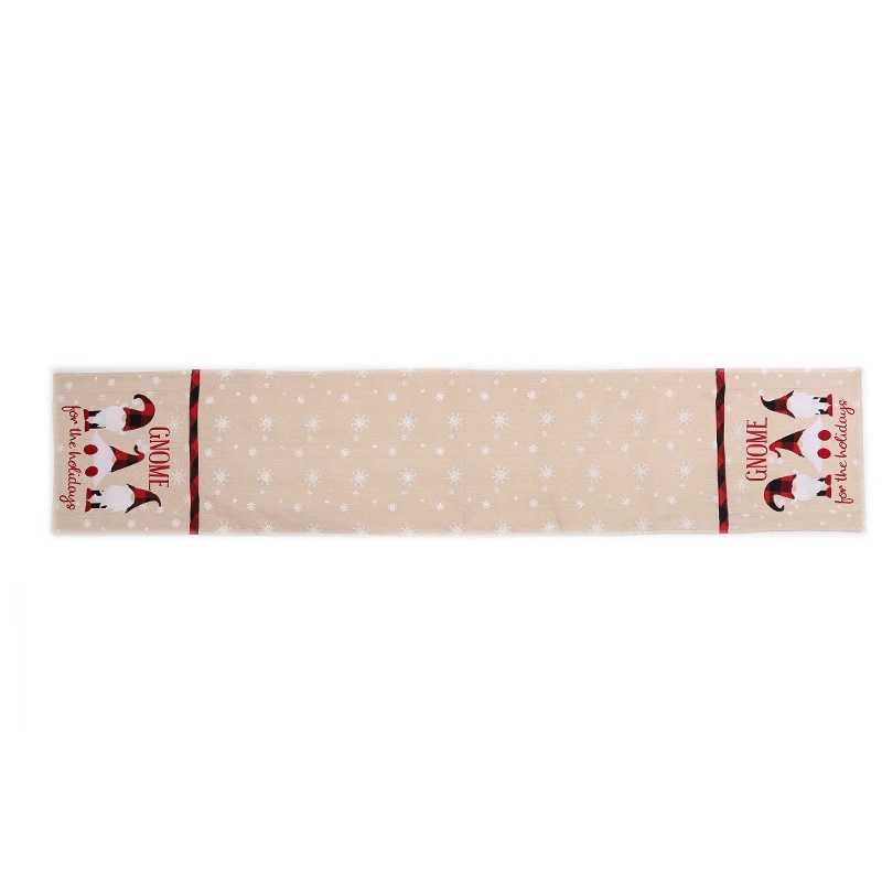 Christmas Embroidered Faceless Elderly Table Runner 1