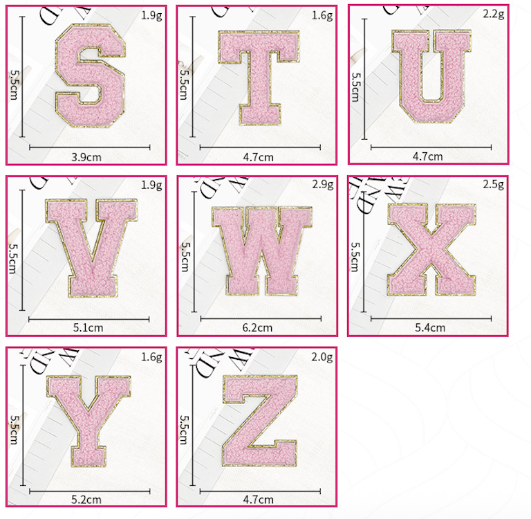 Letter Patches Self Adhesive Stickers for DIY 6