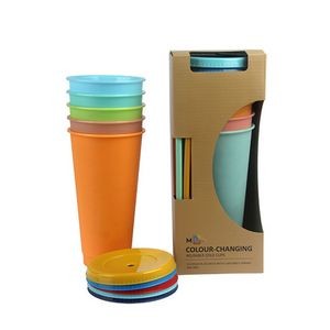 Handy 710ml Clear Plastic Color Changing Cup 9