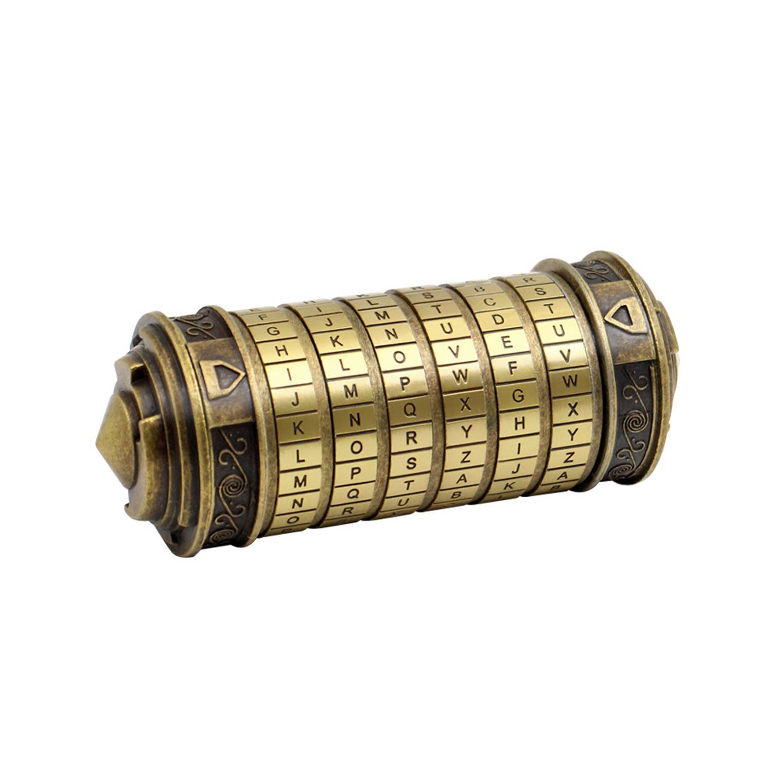 Vintage Metal Da Vinci Code Cryptex Puzzle Box 3