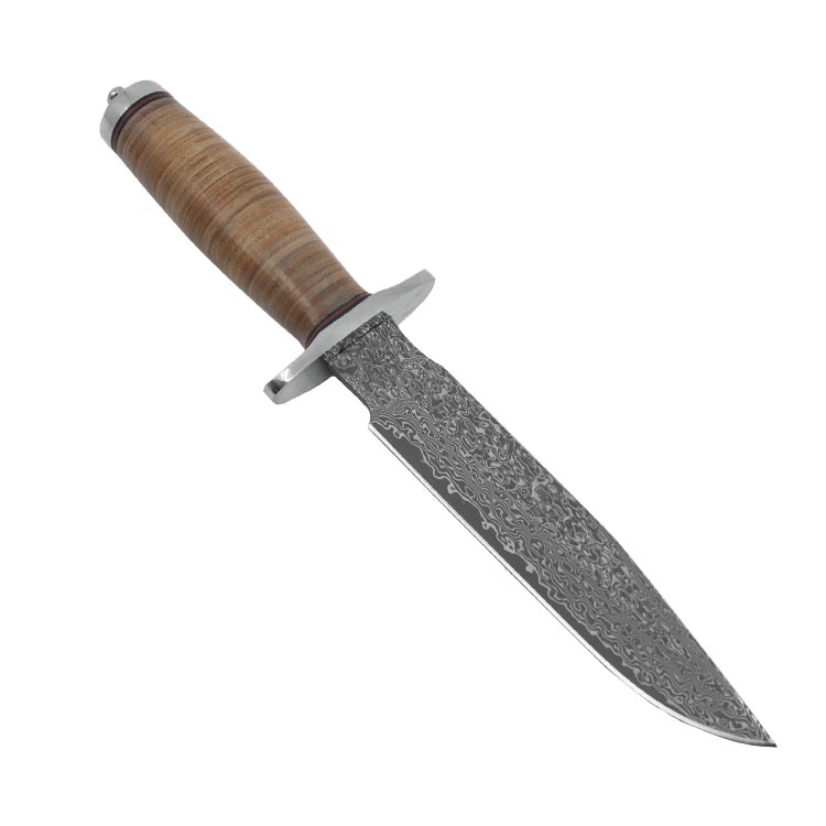 Honor - Damascus Stacked Leather Survival Knife 5