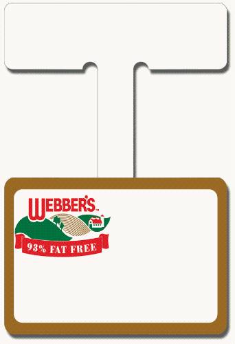Rectangle Vinyl Shelf Dangler Sign (Spot Color) 2