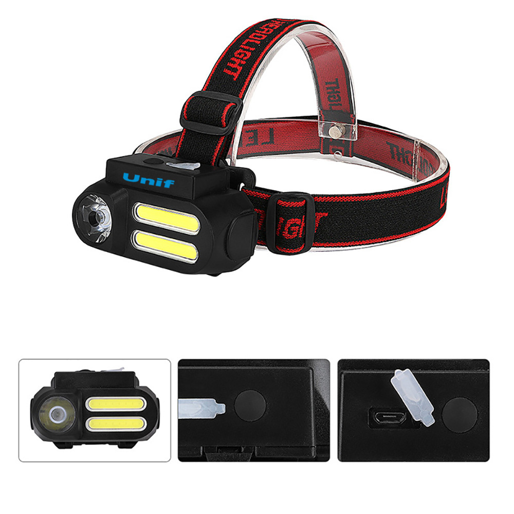 Rechargeable USB / COB Headlamp with Head Strap 1