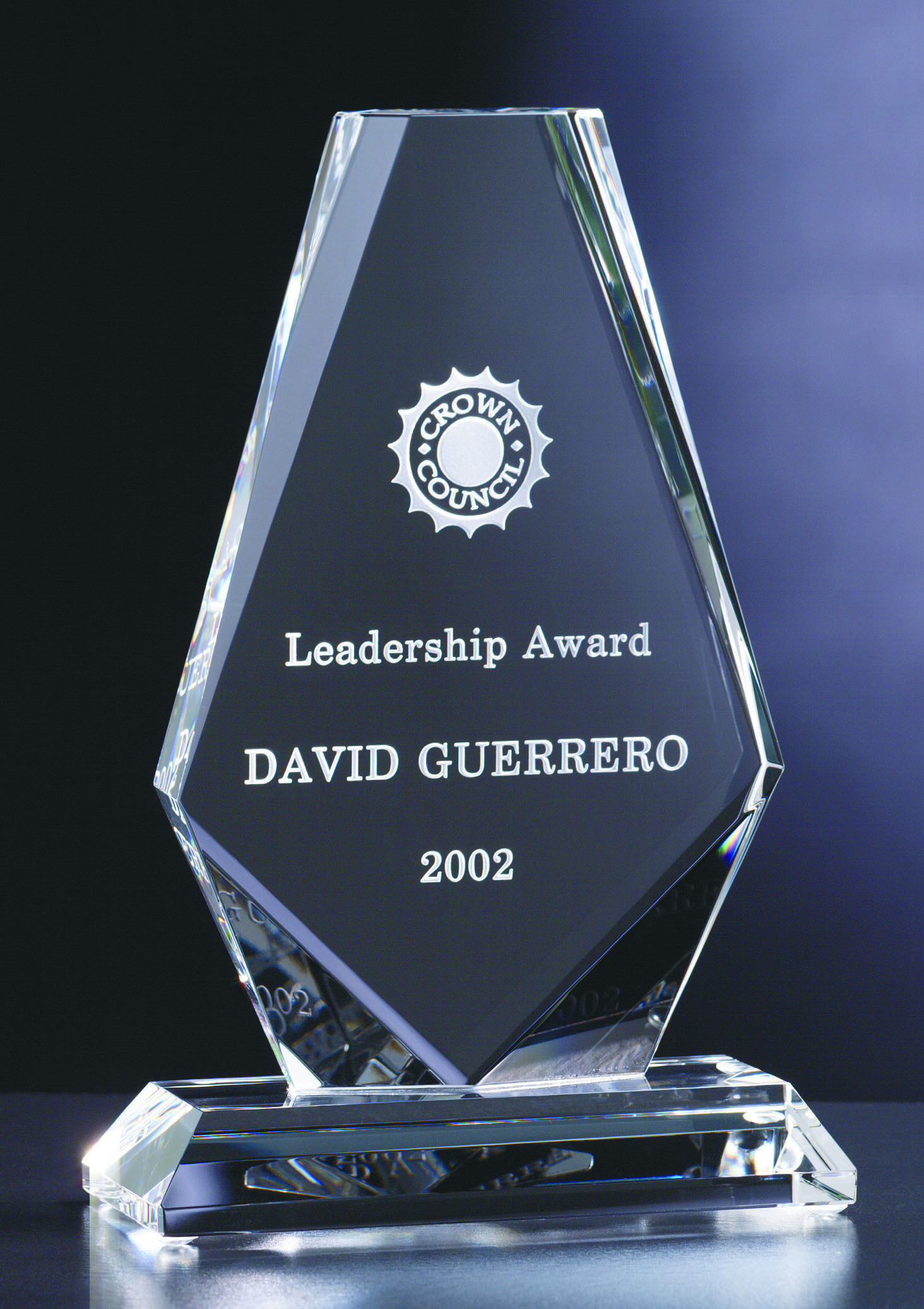 8" Crystal Victory Award 2