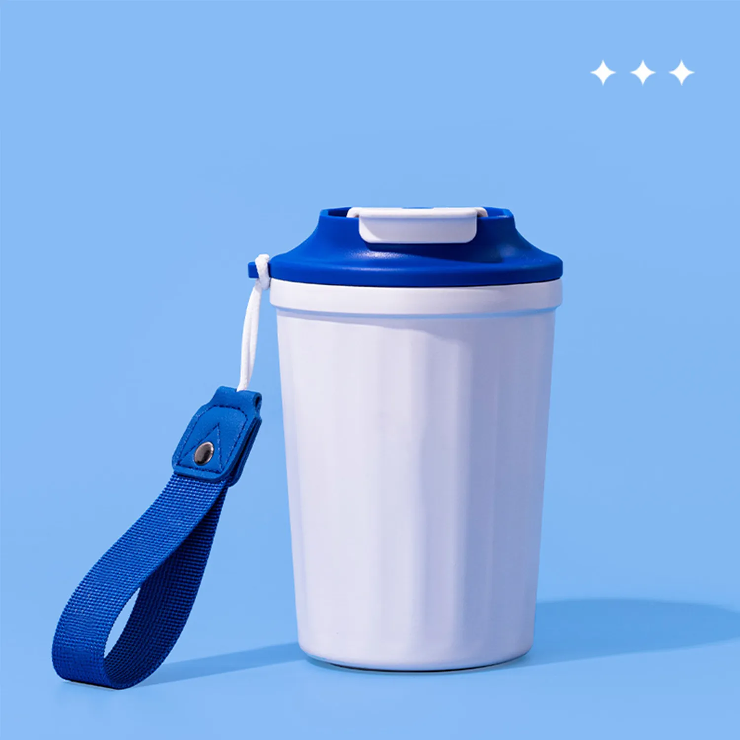 13oz Insulated Stainless Steel Coffee Tumbler With Strap 5