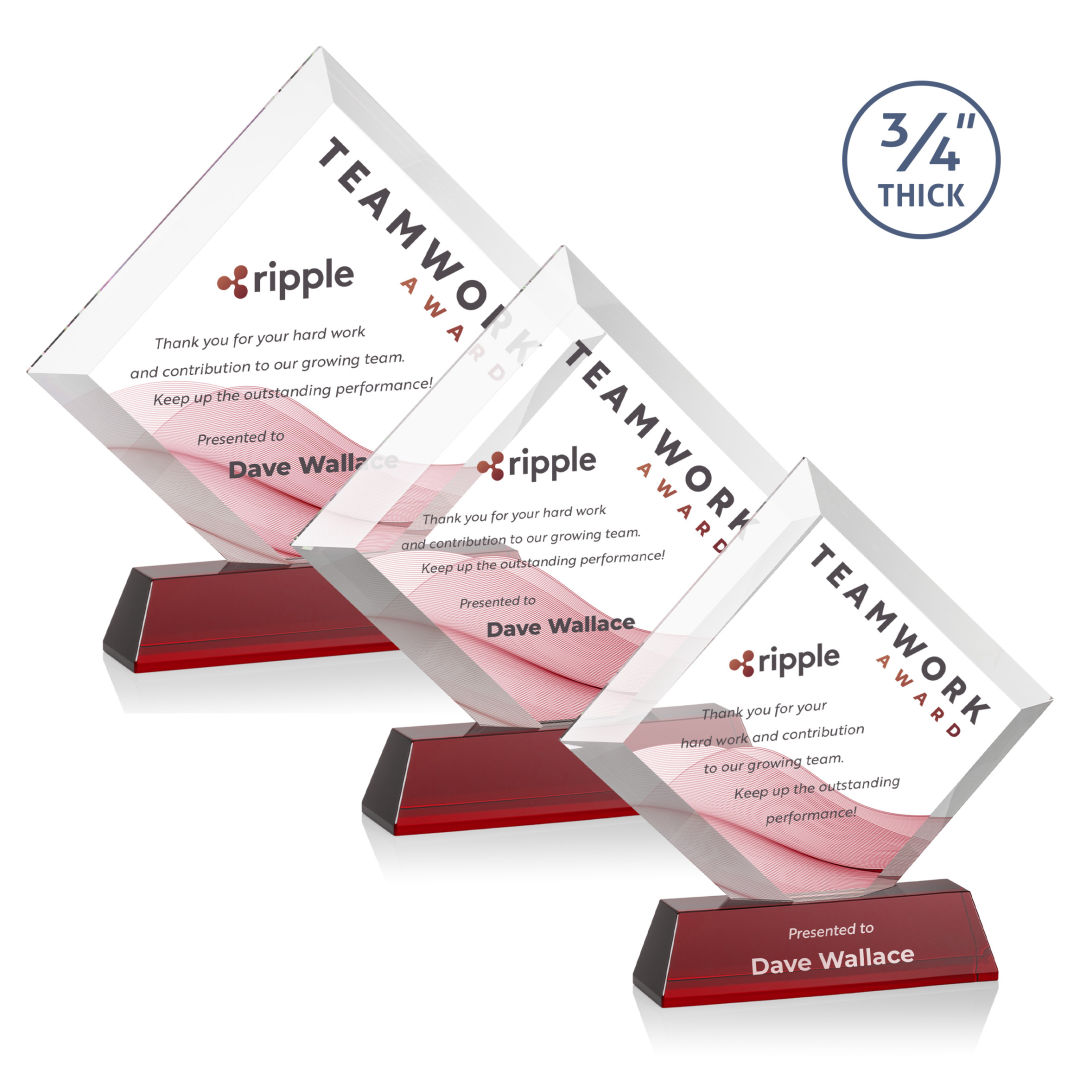 Belaire VividPrint™ Award on Newhaven Base - Red 7