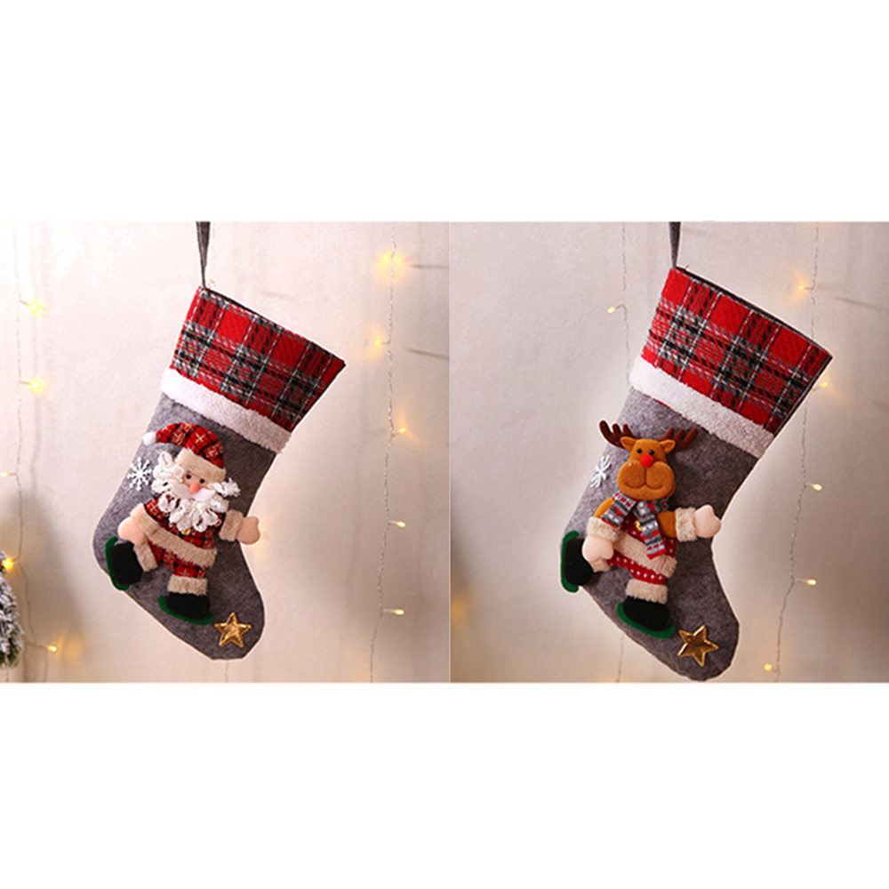 Large Christmas Candy Sock Gift Bag, custom tote bag with logo imprint 6
