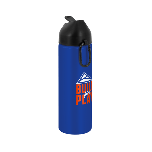 EasyFlow Recycled Aluminum Bottle w Straw Lid, custom water bottle with logo imprint 26