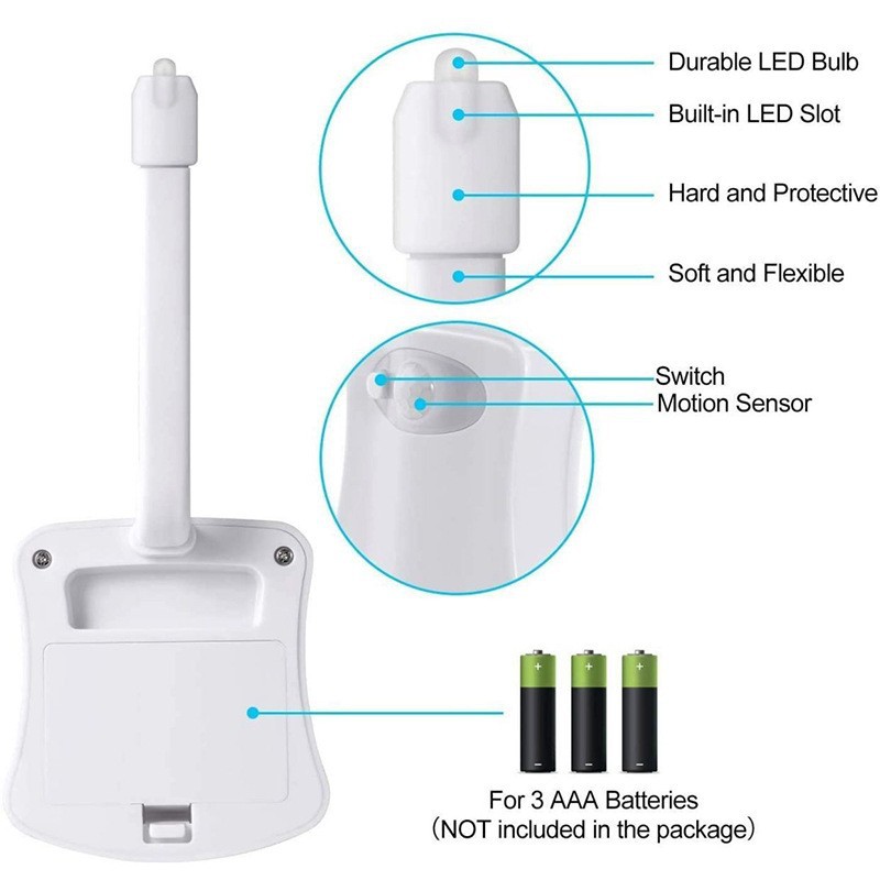 Light Sensor LED Hanging Toilet Light 2