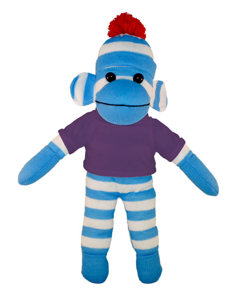 Blue Sock Monkey with Tee 18