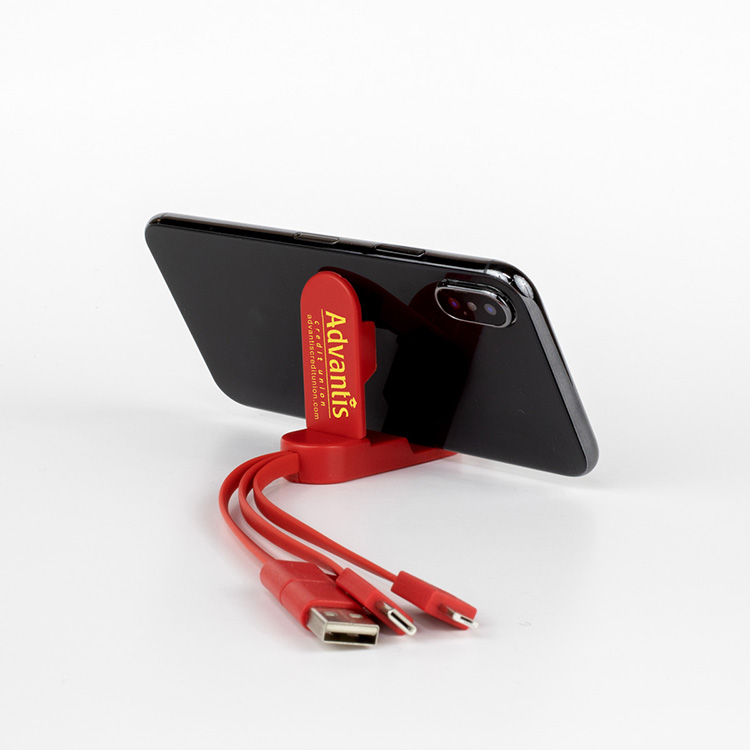 "ESCALANTE" 5-in-1 Cell Phone Charging Cable w/Phone Stand 60