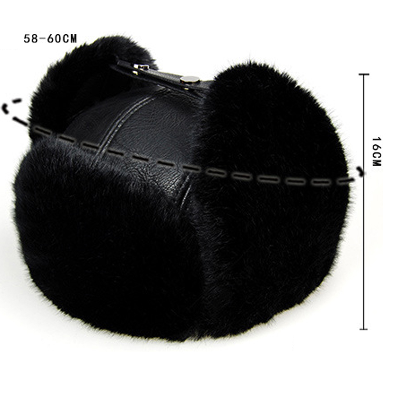 Military Trooper Warm Winter Fur Hat w/Ear Flaps 5