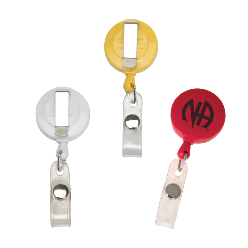 Clearance Item! Round Retractable Badge Reel Coil Badge Clip 1