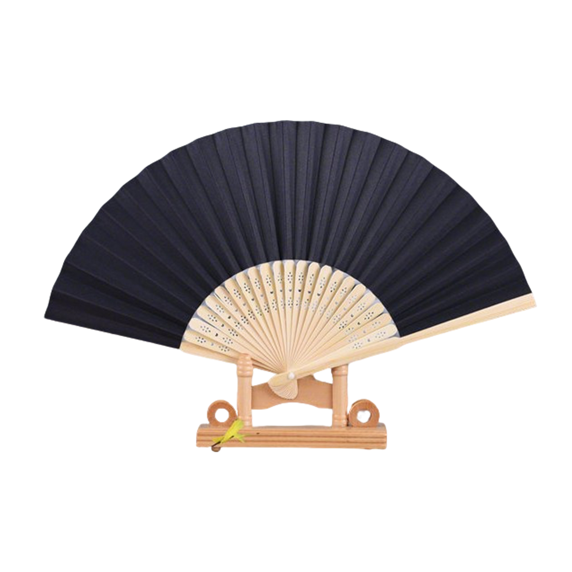 Bamboo Folding Handheld Paper Fan 8.2" x 15" 6