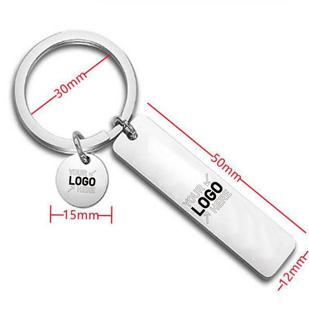 Personalized Pendant Stainless Steel Keychain 3