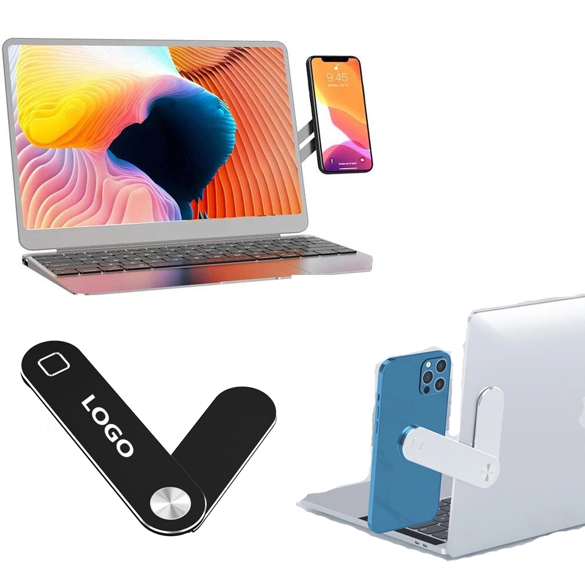 Notebook Screen Side Cell Phone Holder 3