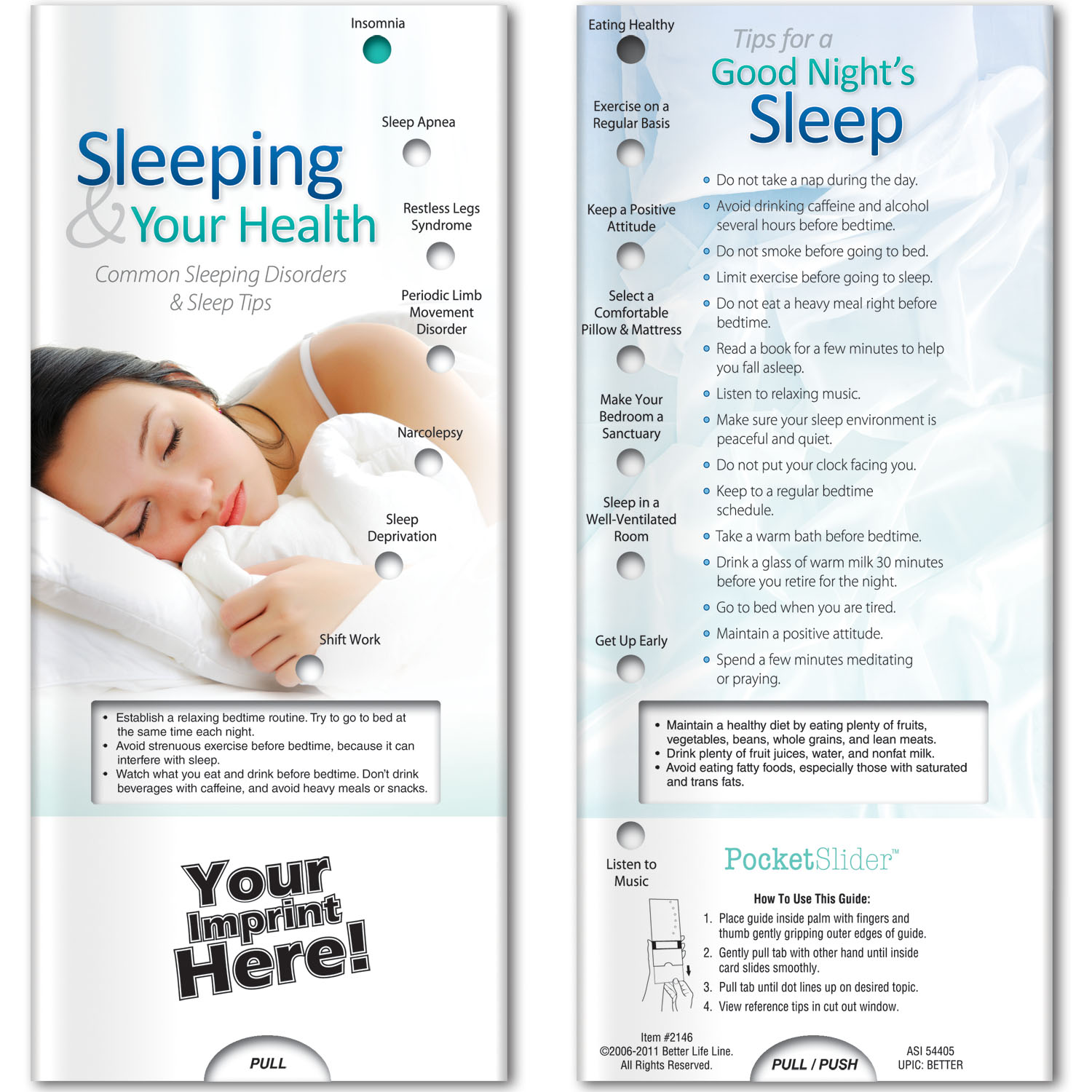 Pocket Slider - Sleeping and Your Health — view 1 of 3