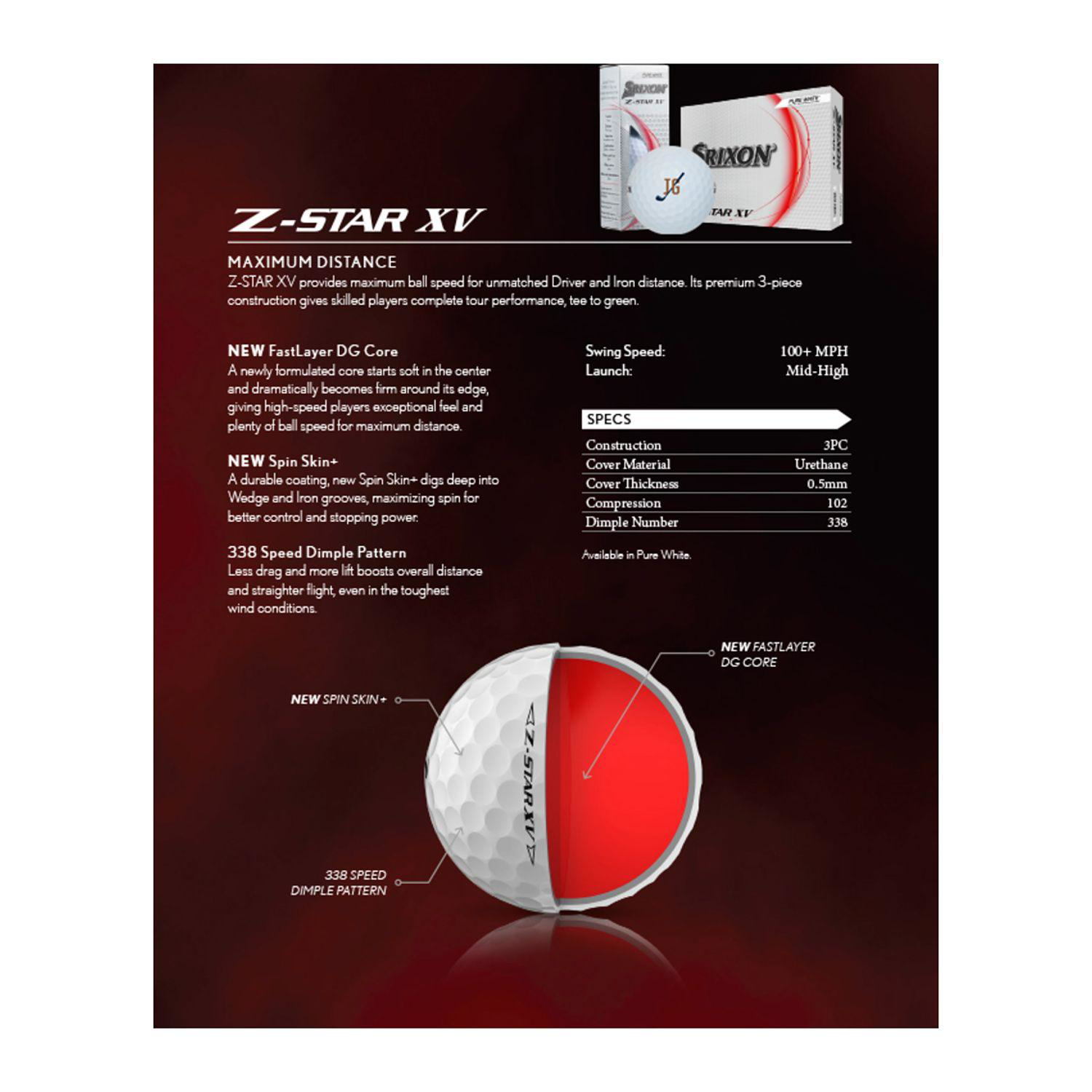 Srixon® 3 Pack Z-STAR XV Golf Balls 5