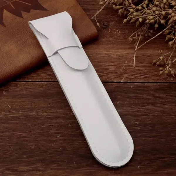 PU Leather Pen Holder - Standalone Flip Cover Organizer 1