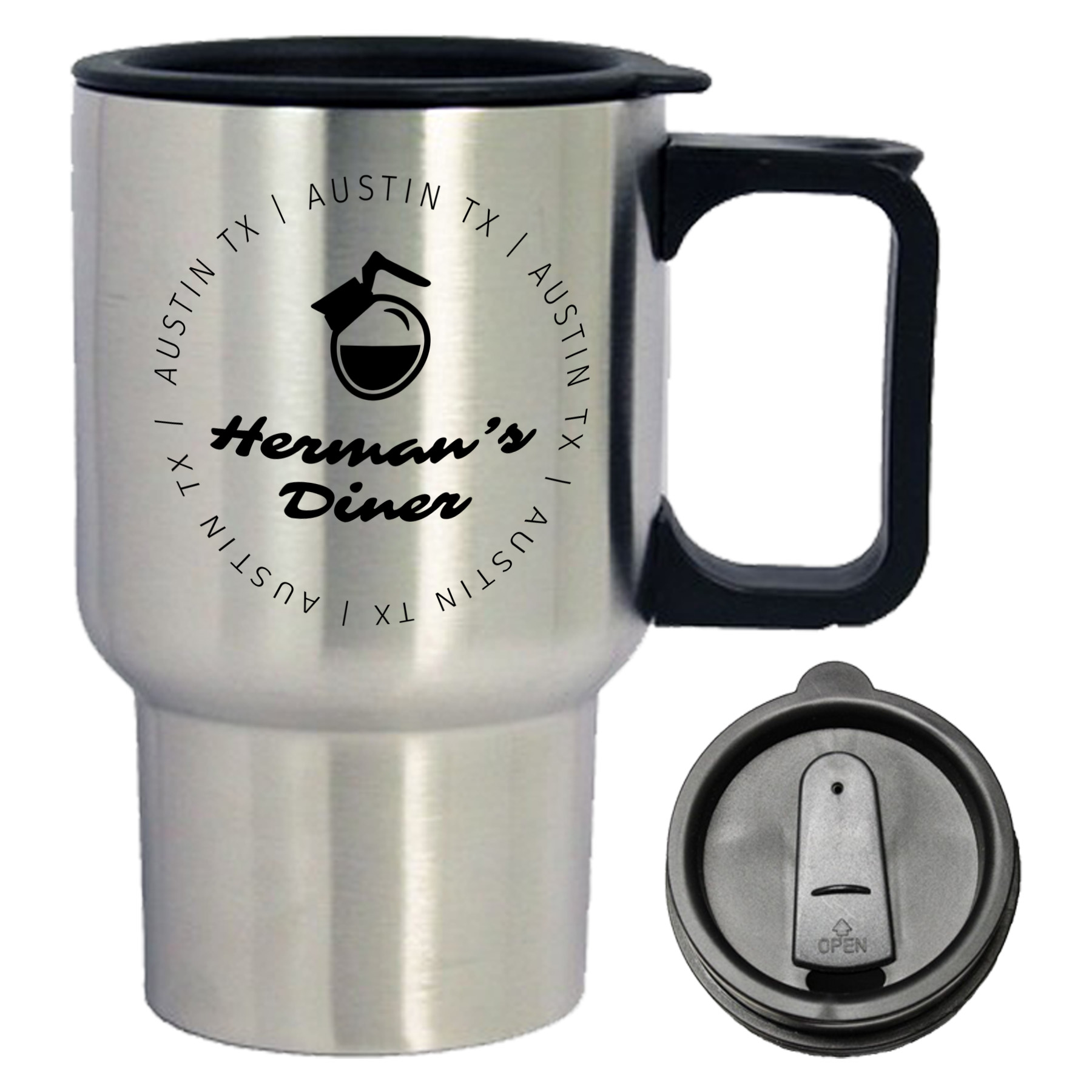 14 Oz. Double Walled Stainless Steel Travel Mug 1