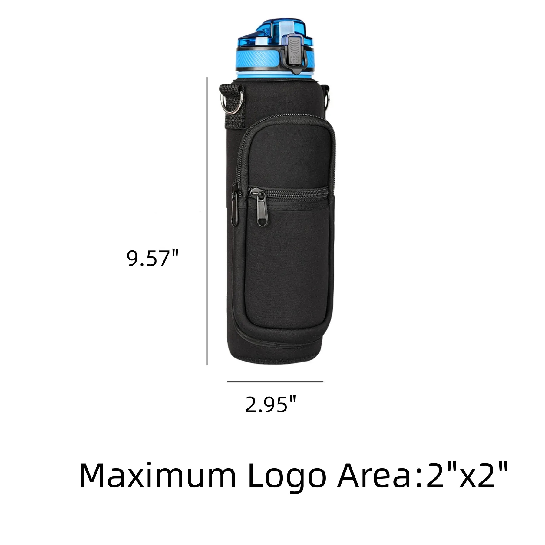 32 oz Neoprene Insulated Bottle Cooler, custom koozie with logo imprint 3