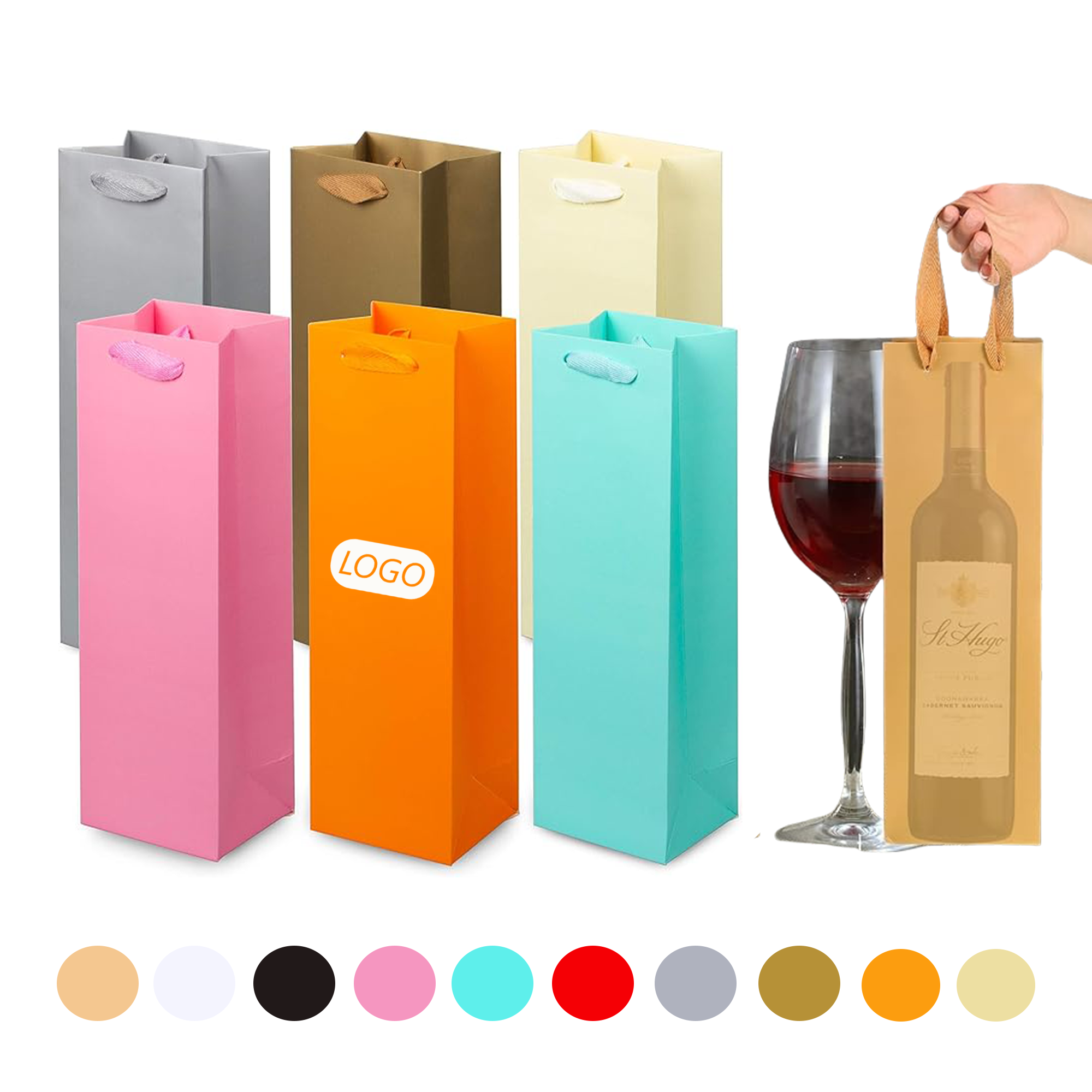 Colorful Wine Gift Bag With Handle 2