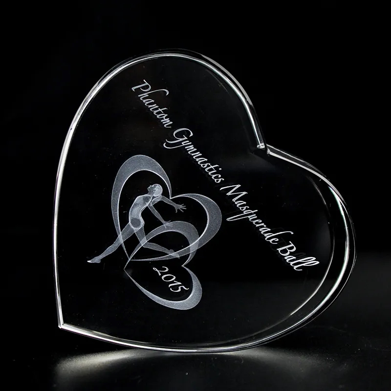 Crystal Heart Paperweight 6