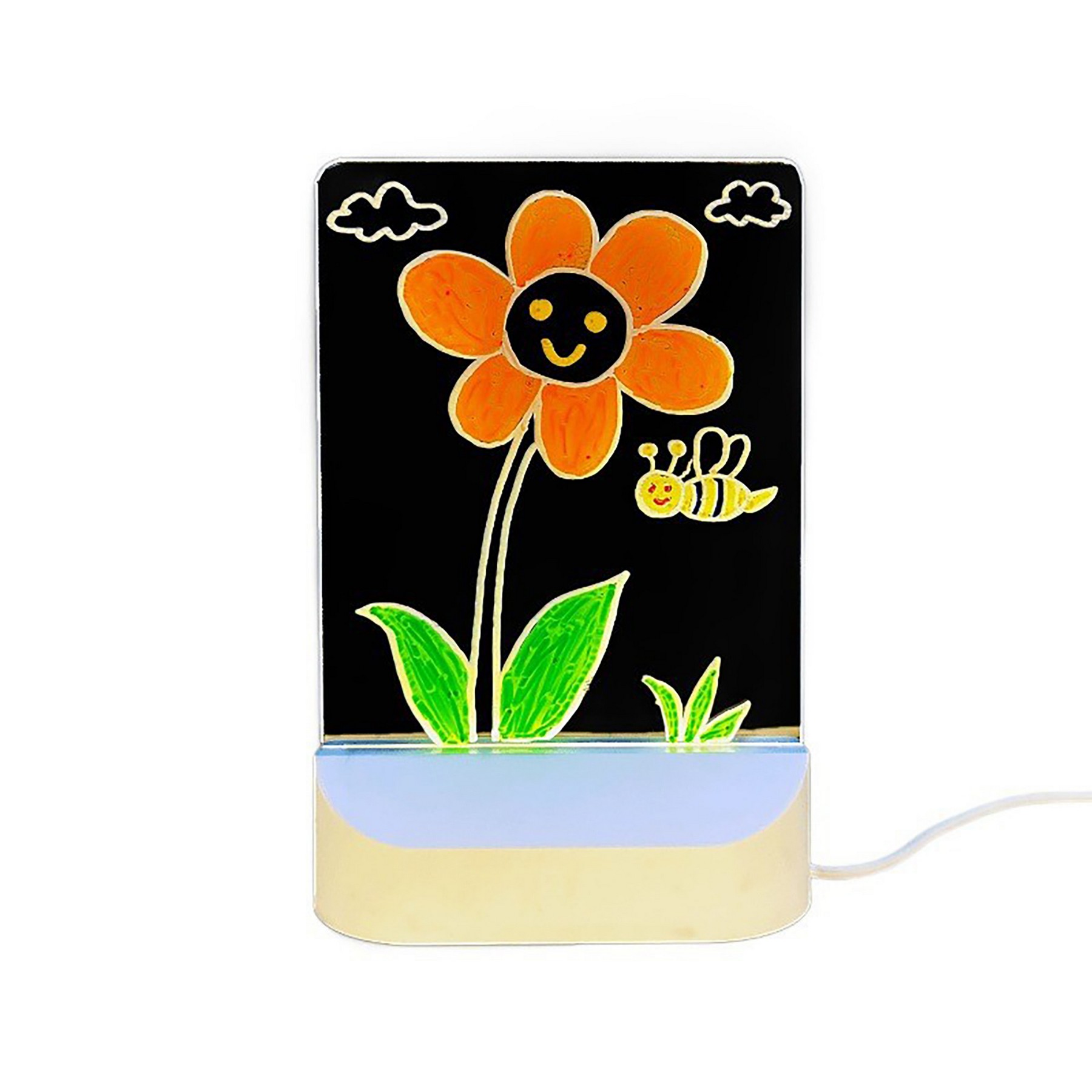 Usb Acrylic Light Message Board With 7 Colors Pen 2