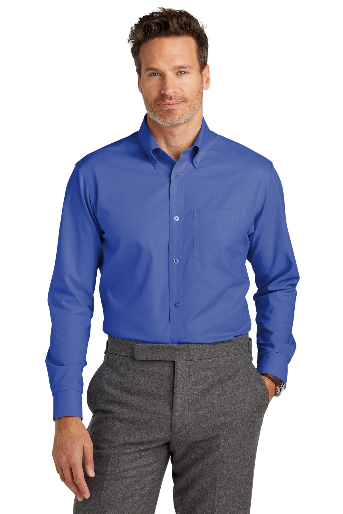 Brooks Brothers Wrinkle-Free Stretch Nailhead Shirt BB18002 40