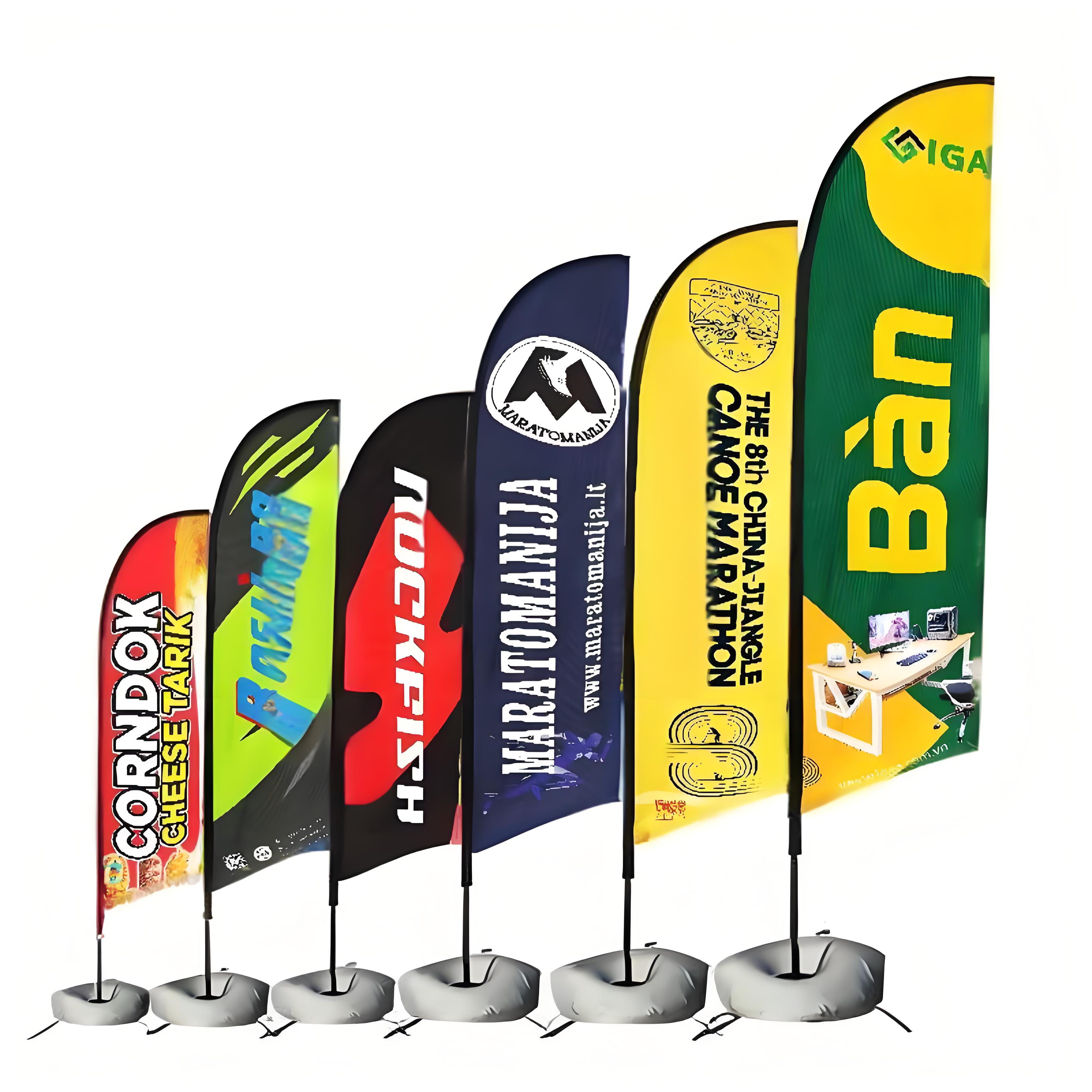 Aluminum 9' Double-Sided Custom Feather Flags 2
