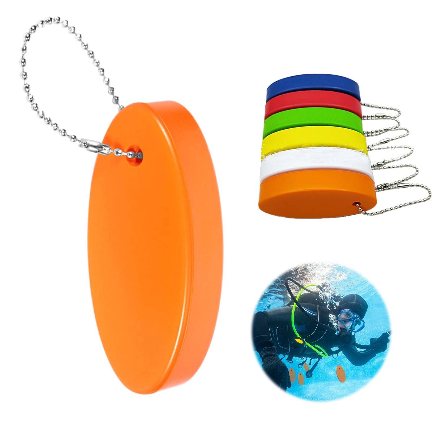Oval Floater Keychain 1