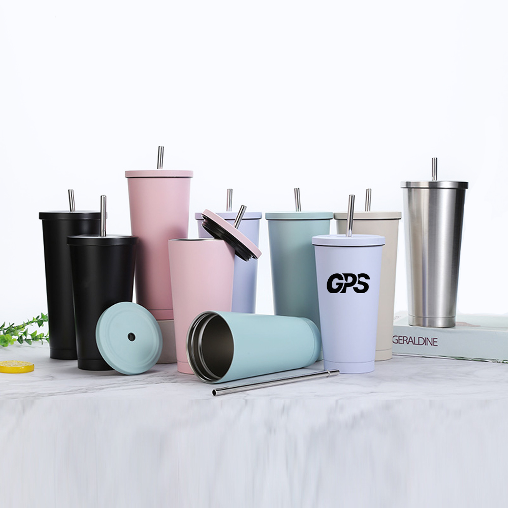 Double Layer Stainless Steel Straw Cup 2