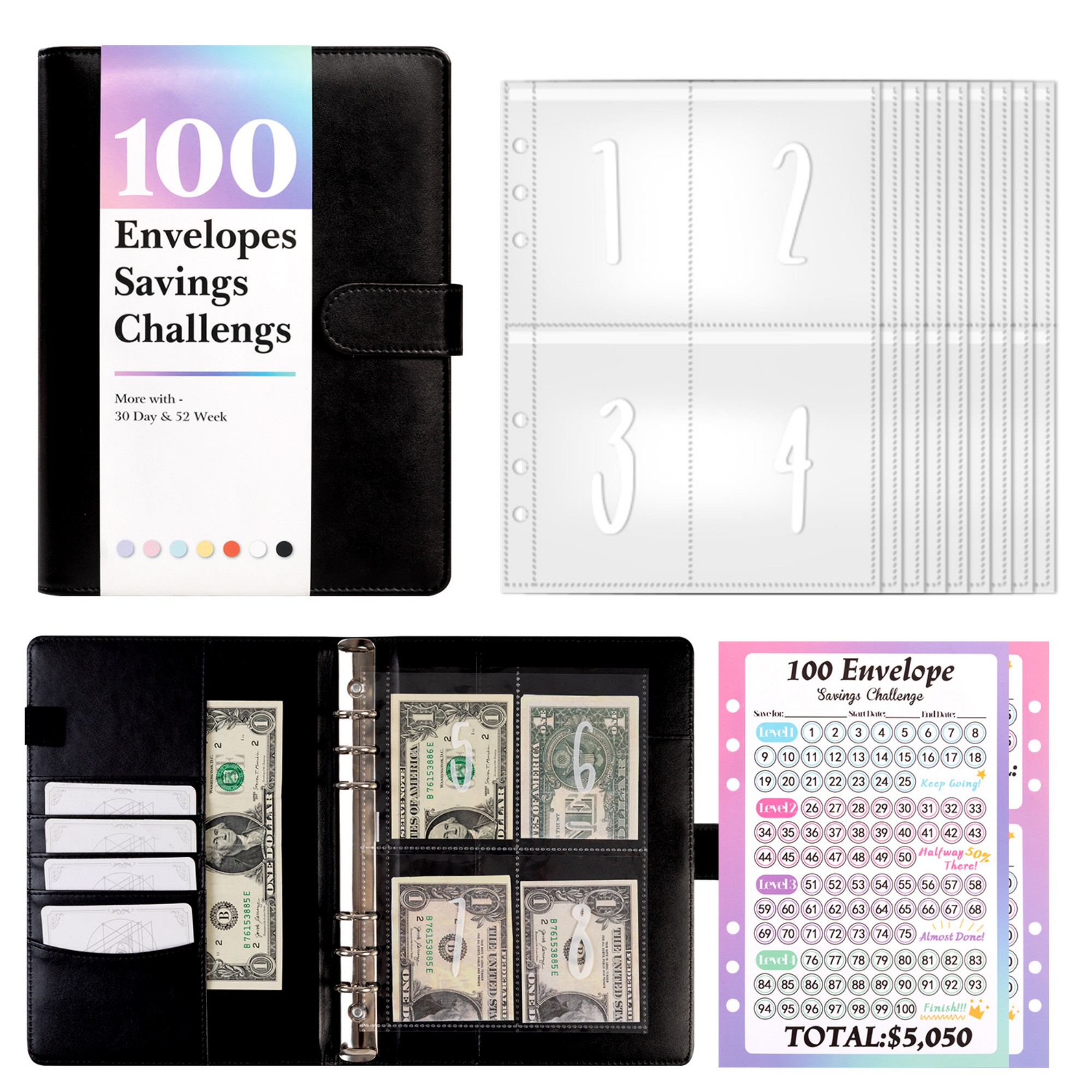 100 Envelopes Money Saving Challenge 1