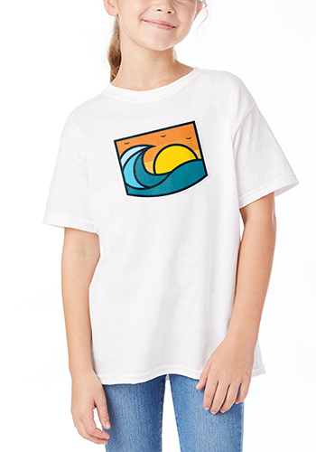 5.2 oz 100% Cotton (preshrunk) 55