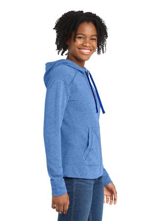 Sport-Tek Women's PosiCharge Tri-Blend Wicking Fleece Full-Zip Hooded Jacket LST293 21