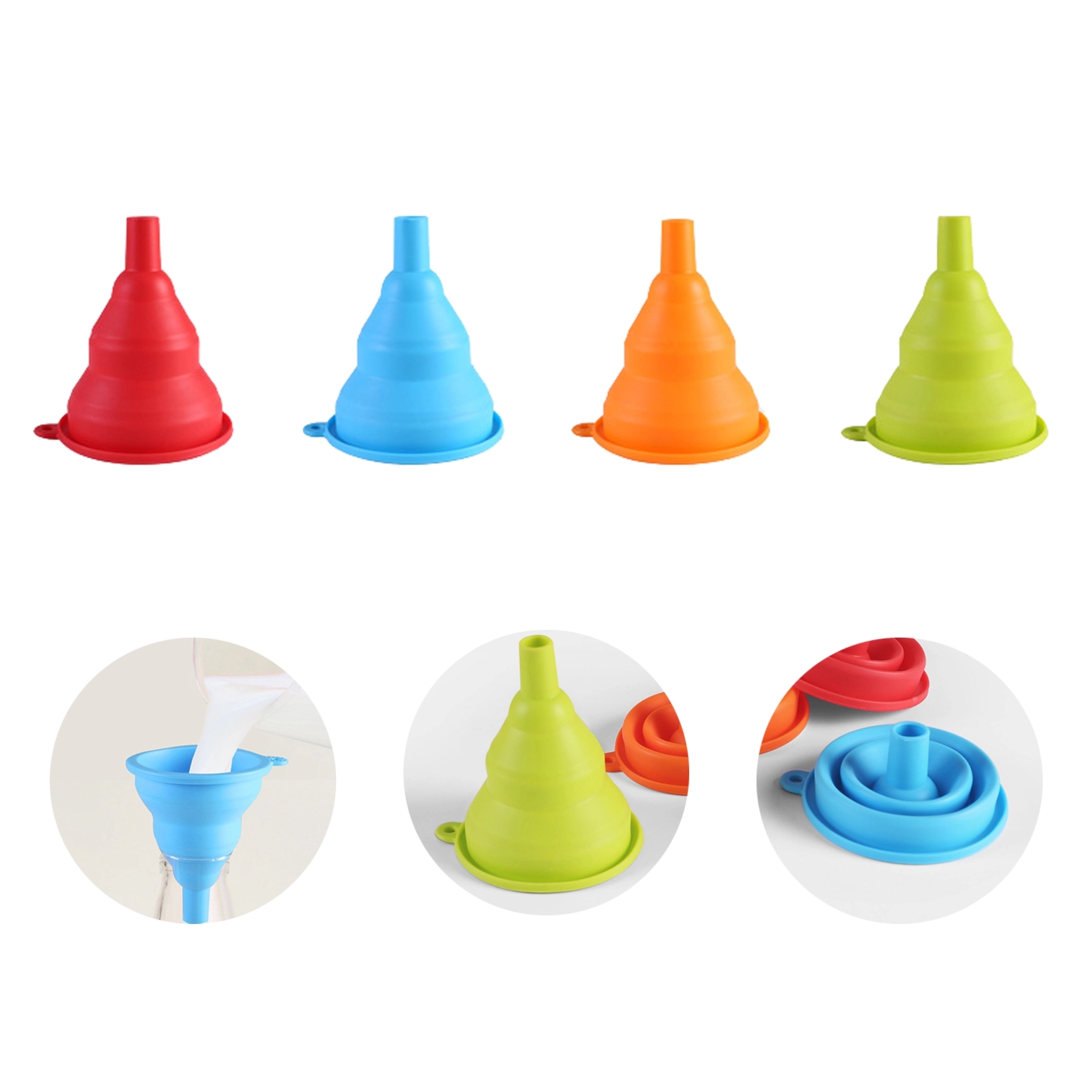 Foldable Silicone Kitchen Funnel 2