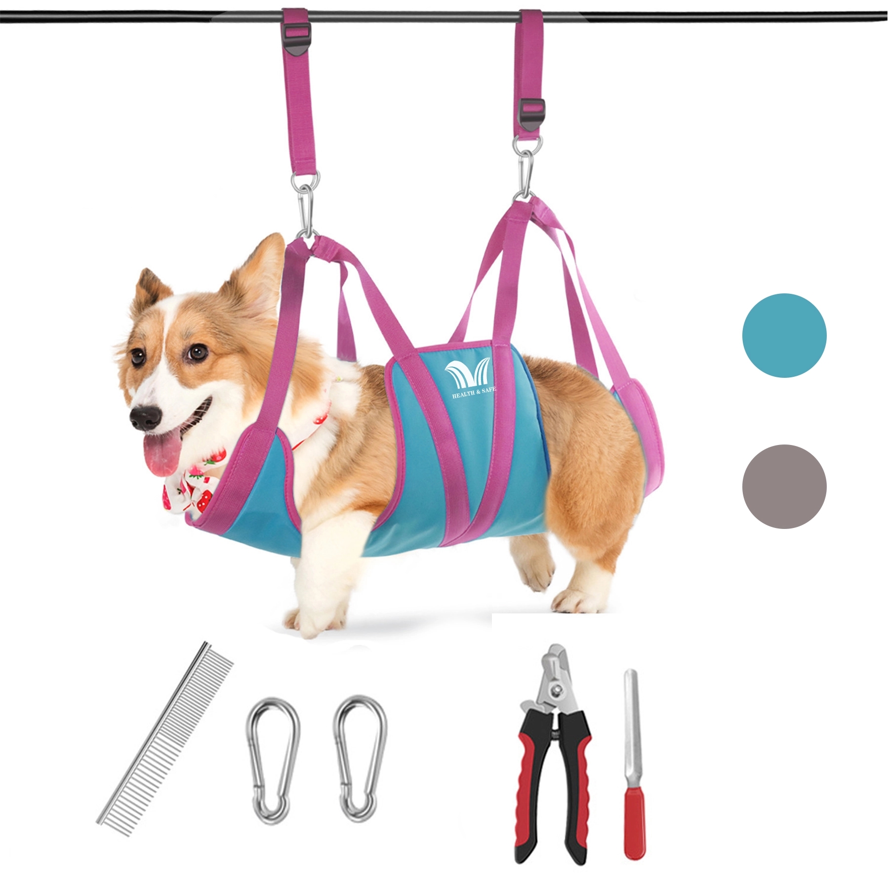 Pet Dog Grooming Hammock Harness Restraint Bag Nail Clippers 1