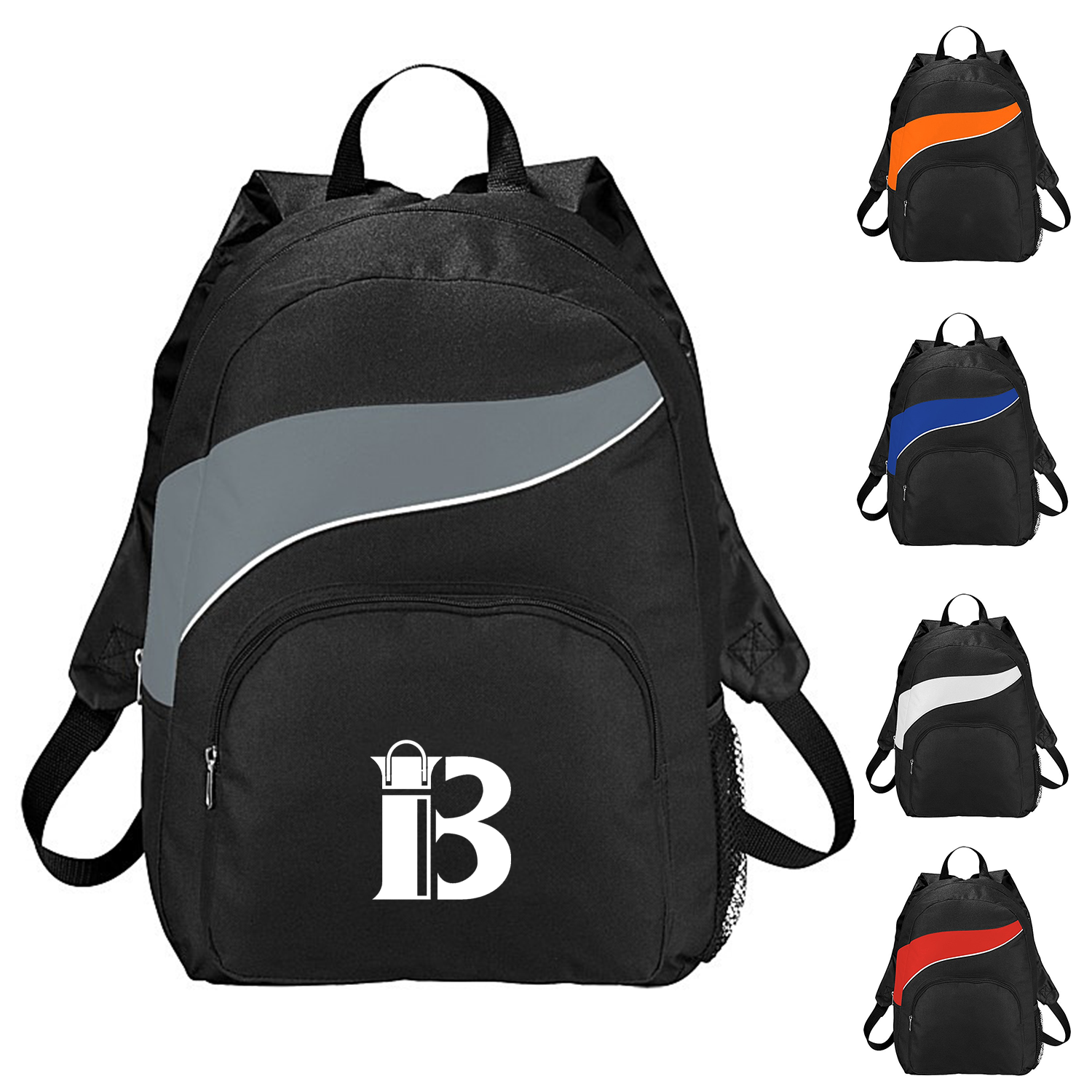 Lightweight Two Tone Polyester Travel Backpack 8