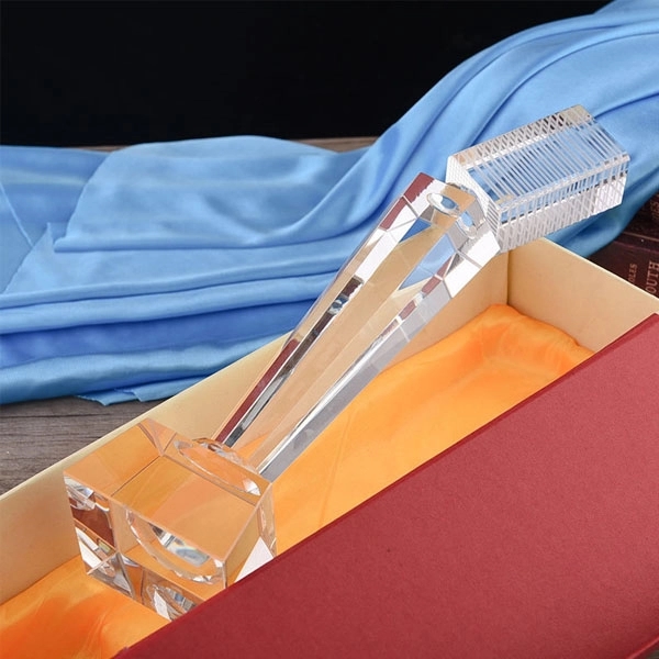 Crystal Music Microphone Trophy 6