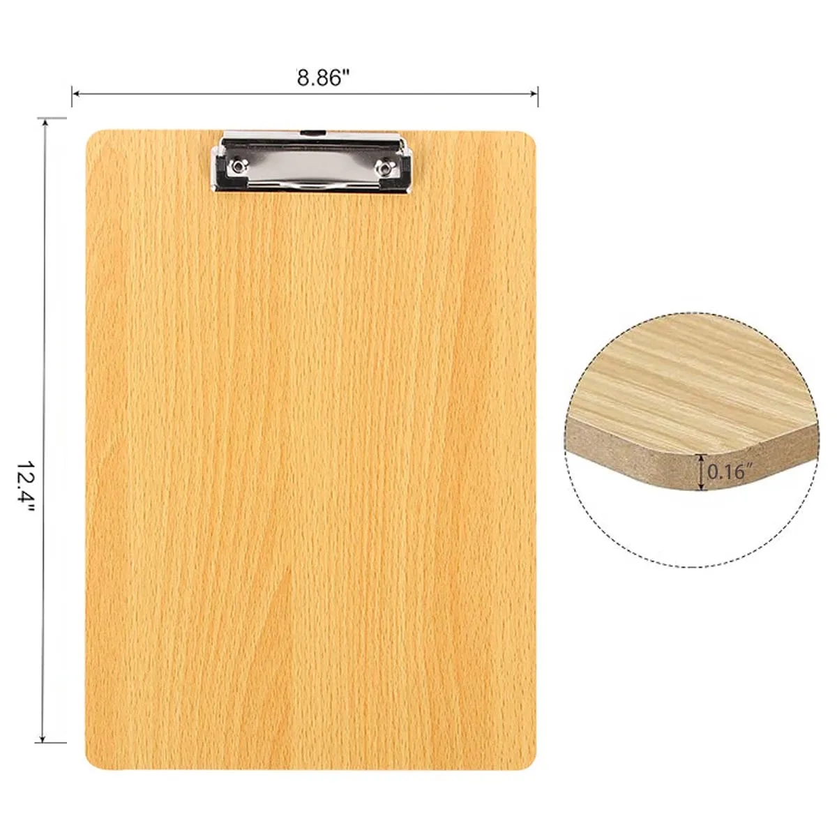 Standard-Sized Documents Wooden Clipboard 5