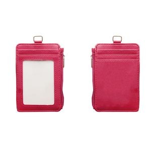 PU Leather Card Holder With Zip Pocket 15
