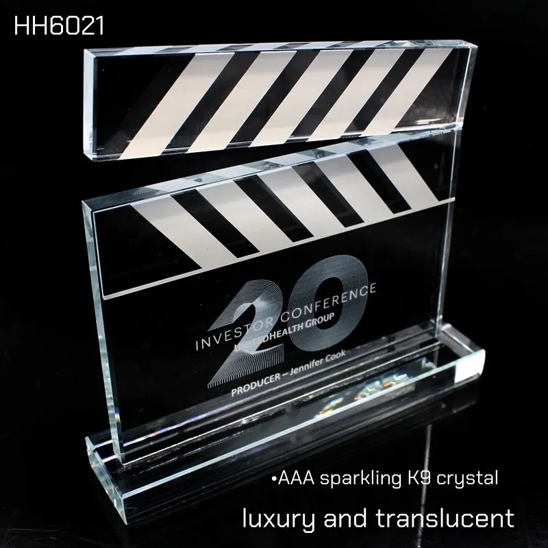 Film Crystal Academy Award Trophy Movie Clapper 1