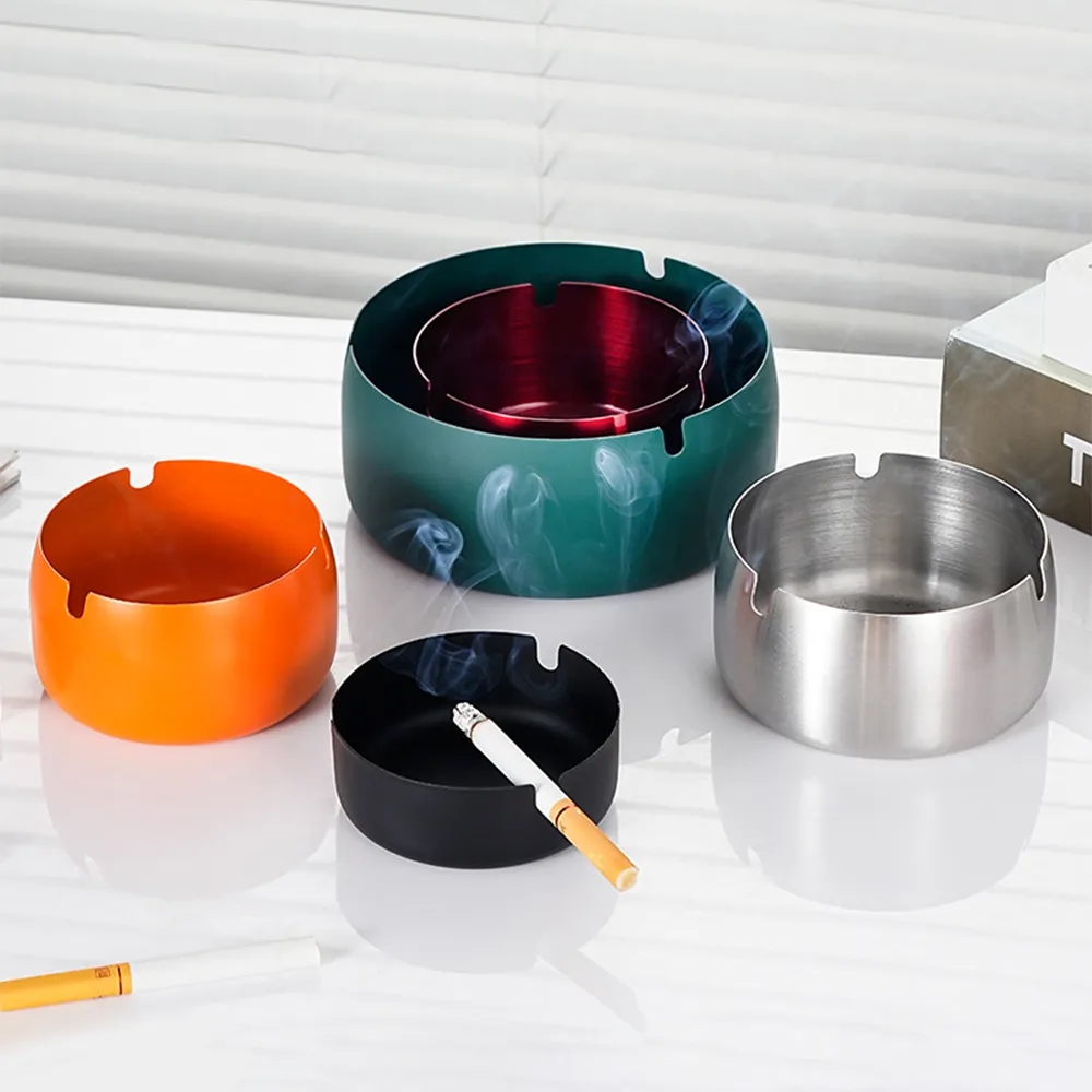 Smokers Indoor Outdoor Stainless Steel Ashtray Outside Patio 10