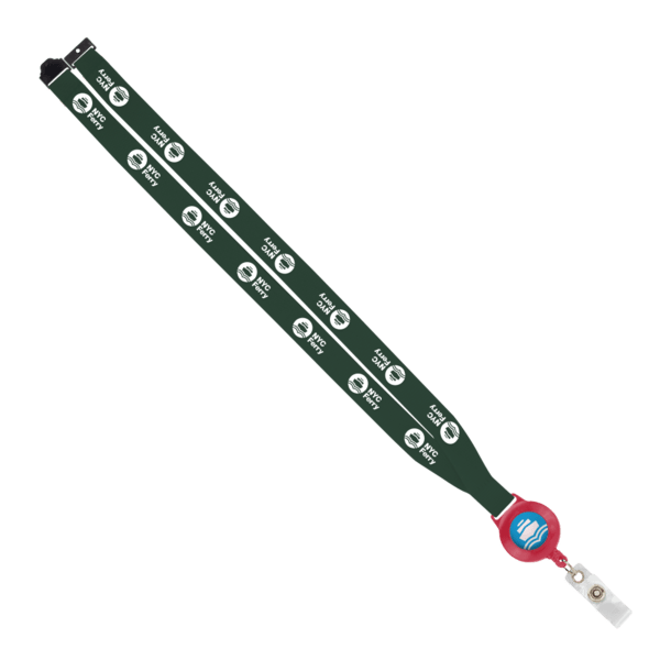 IMPORT 3/4" Polyester Lanyard with Retractable Badge Reel and IPH7 back of neck convenience release. 83