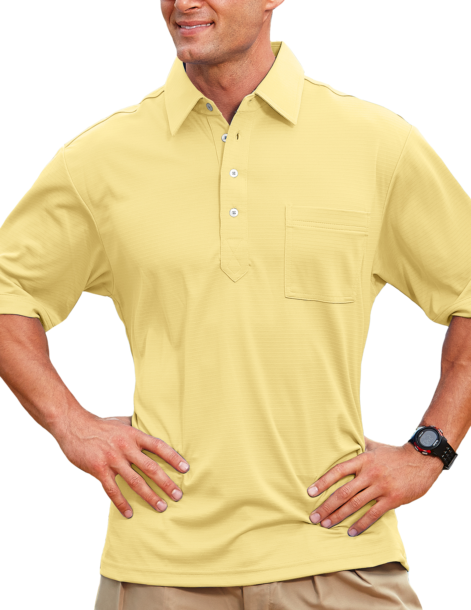 Men's Members Only Ottoman Solid Polo Shirt 10