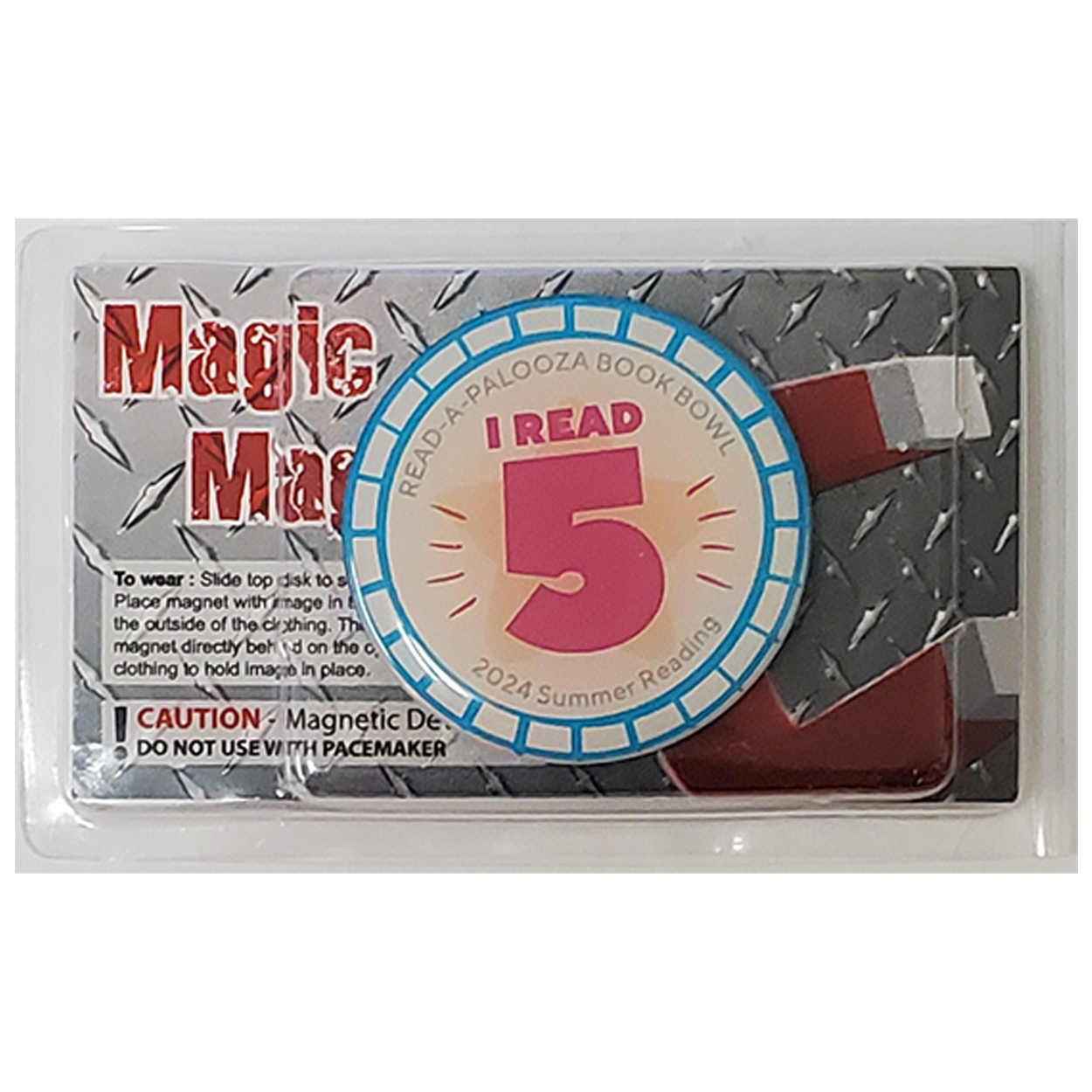 Magnet Lapel Pin with custom shaped imprint from 2.1 to 3.0 Sq. In. 3