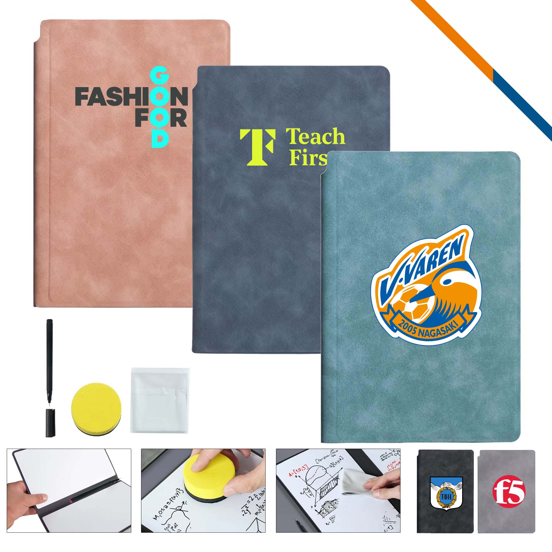 Bravik Reusable Whiteboard Notebook 5