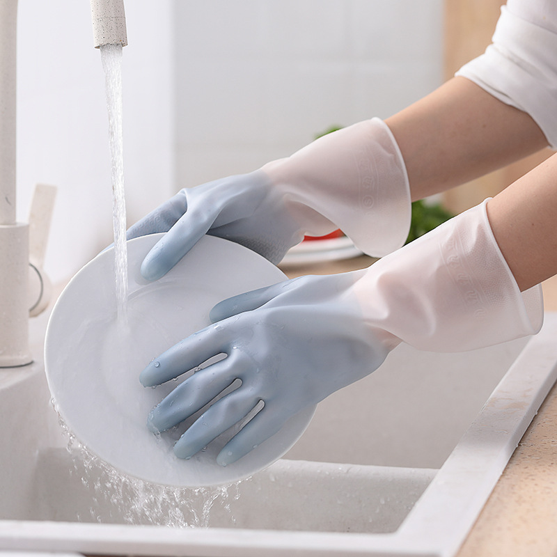 PVC WaterproofRubber Dishwashing Gloves 5