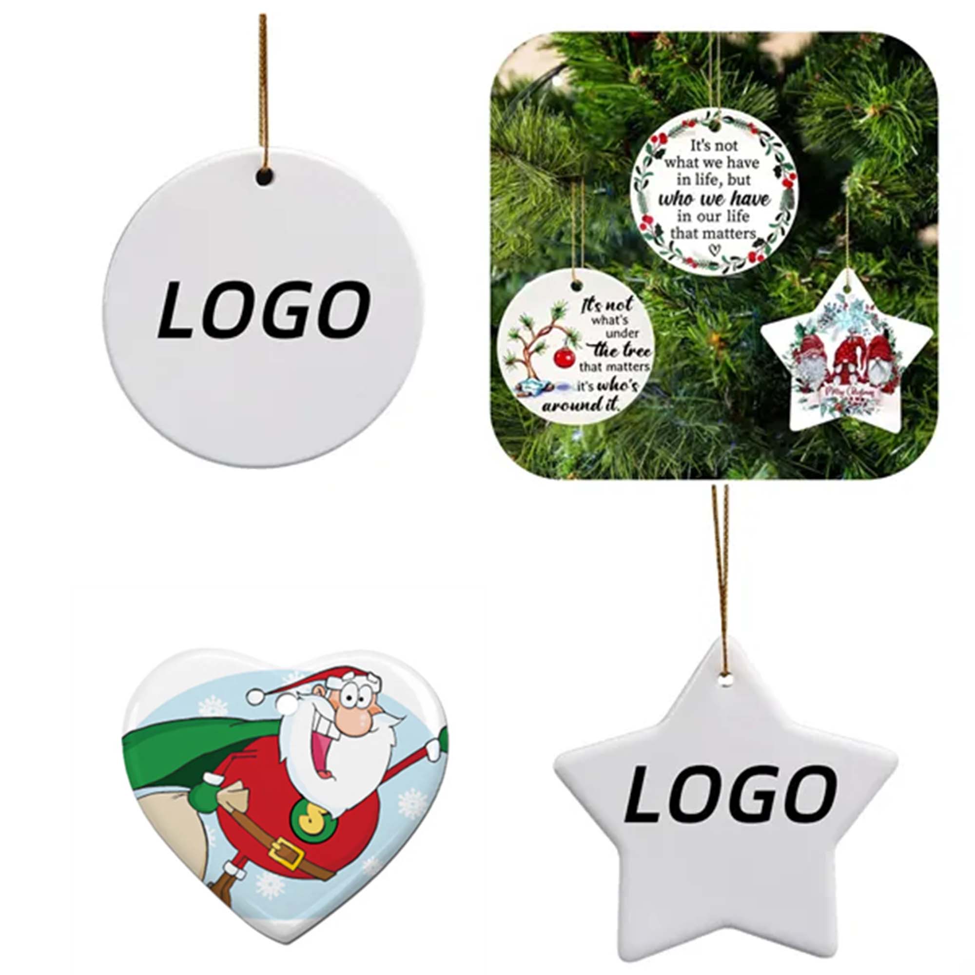 Christmas Ceramic Pendant MOQ 50 2