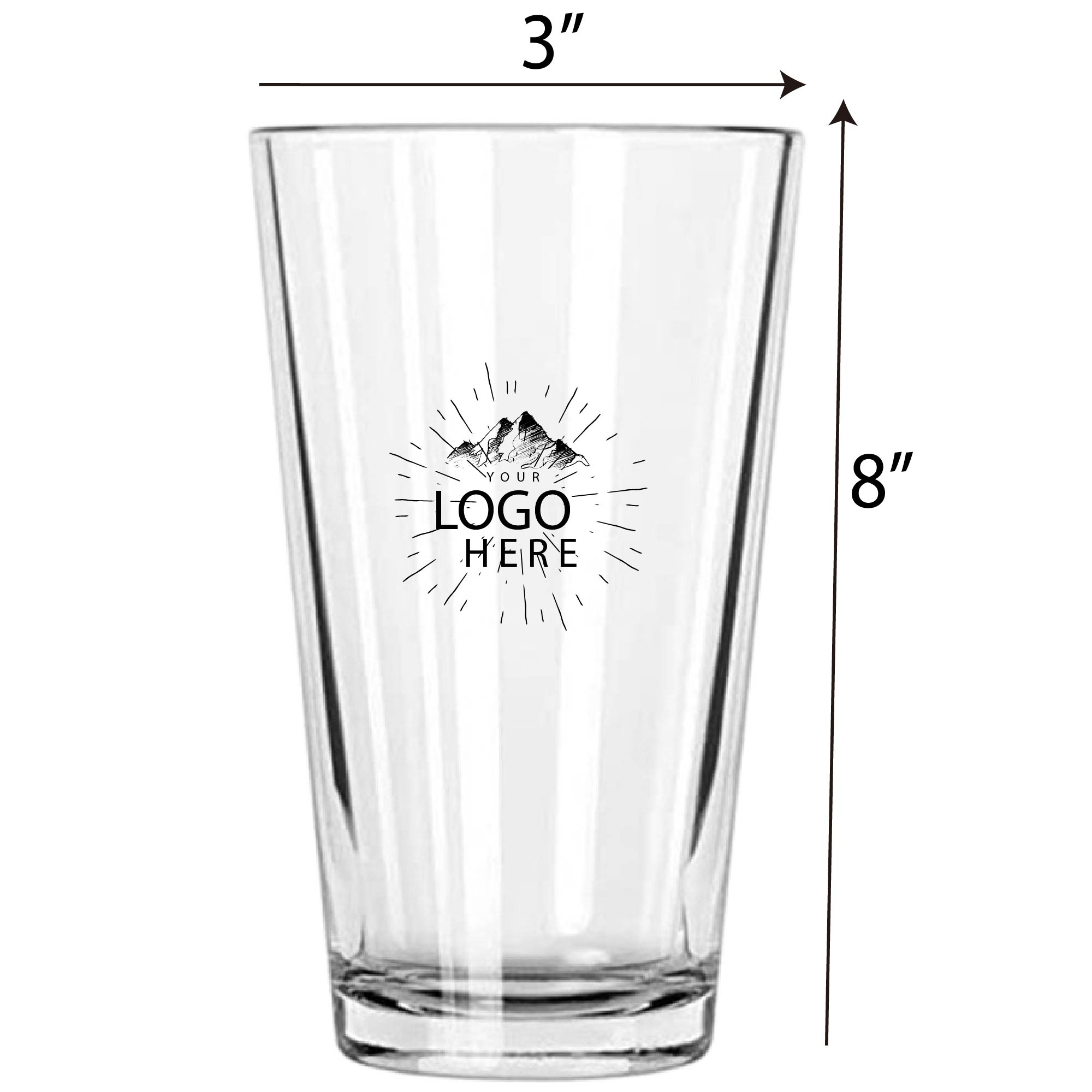 Splitter Shaker Pint Glass 3
